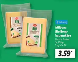 Lidl Milbona Bio Berg- bauernkäse Angebot