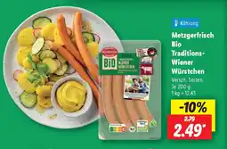 Lidl Metzgerfrisch Bio Traditions- Wiener Würstchen Angebot