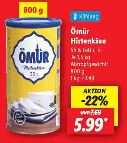 Lidl Ömür Hirtenkäse Angebot
