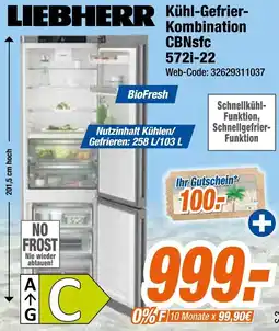 Expert LIEBHERR Kühl-Gefrier Kombination CBNsfc 572i-22 Angebot