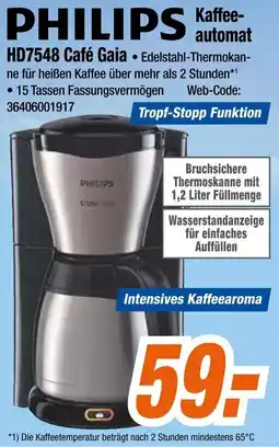 Expert PHILIPS Kaffeeautomat HD7548 Café Gaia Angebot