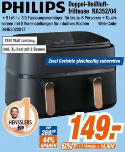 Expert PHILIPS Doppel-Heißluftfritteuse NA352/04 Angebot