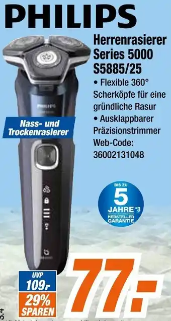Expert PHILIPS Herrenrasierer Series 5000 S5885/25 Angebot