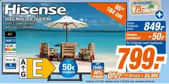 Expert Hisense ULED Mini LED TV 65E8Q Angebot