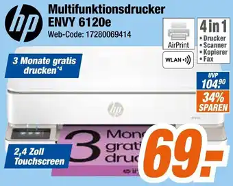 Expert hp Multifunktionsdrucker ENVY 6120e Angebot