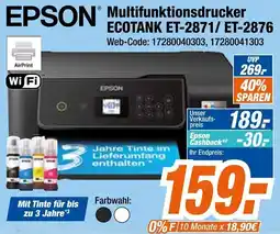 Expert EPSON Multifunktionsdrucker ECOTANK ET-2871/ ET-2876 Angebot