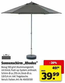 Hagebau CASAYA Sonnenschirm ,,Rhodos" Angebot