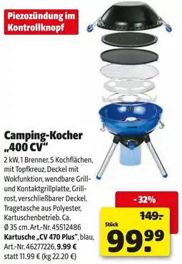 Hagebau Camping-Kocher „400 CV" Angebot