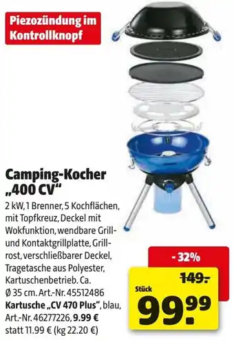 Hagebau Camping-Kocher „400 CV" Angebot