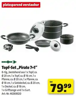 Hagebau BRUNNER Topf-Set „Pirate 7+1" Angebot