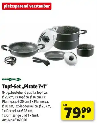 Hagebau BRUNNER Topf-Set „Pirate 7+1" Angebot