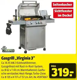 Hagebau Mr. GARDENER Gasgrill ,,Virginia 3" Angebot