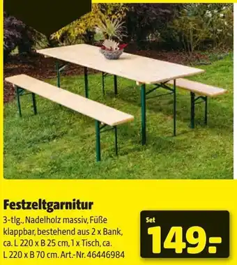 Hagebau Festzeltgarnitur Angebot