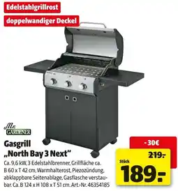 Hagebau Mr. GARDENER Gasgrill ,,North Bay 3 Next" Angebot