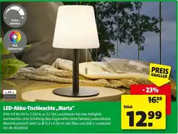 Hagebau CASAYA LED-Akku-Tischleuchte ,,Marta" Angebot