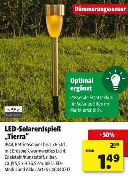 Hagebau CASAYA LED-Solarerdspieß „Tierra" Angebot