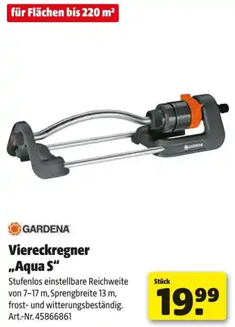 Hagebau GARDENA Viereckregner ,,Aqua S" Angebot