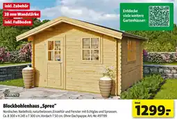 Hagebau Mr. GARDENER Blockbohlenhaus „Spree" Angebot