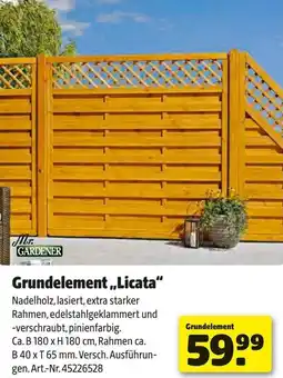 Hagebau Mr. GARDENER Grundelement ,,Licata“ Angebot