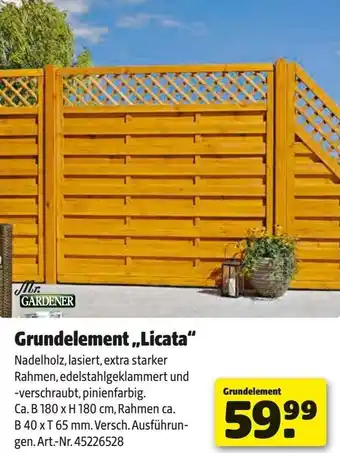 Hagebau Mr. GARDENER Grundelement ,,Licata“ Angebot