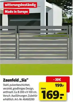 Hagebau Zaunfeld ,,Sia" Angebot