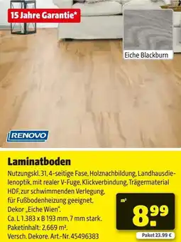 Hagebau RENOVO Laminatboden Angebot