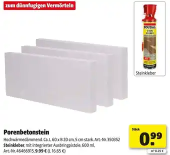 Hagebau Porenbetonstein Angebot