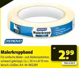 Hagebau RENOVO Malerkreppband Angebot