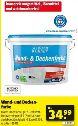 Hagebau SCHÖNER WOHNEN Wand- und Deckenfarbe Angebot