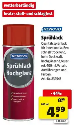 Hagebau RENOVO Sprühlack Angebot