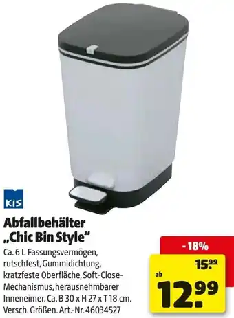 Hagebau KIS Abfallbehälter ,,Chic Bin Style" Angebot
