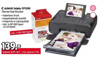 Foto Erhardt Canon Selphy CP1300 Thermo Sub Drucker Angebot