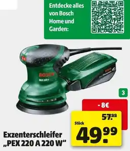 Hagebau BOSCH Exzenterschleifer ,,PEX 220 A 220 W" Angebot