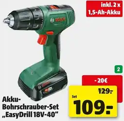 Hagebau BOSCH Akku Bohrschrauber-Set ,,EasyDrill 18V-40" Angebot