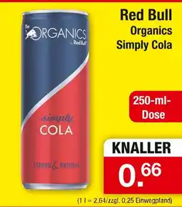 Zimmermann Red bull organics simply cola Angebot