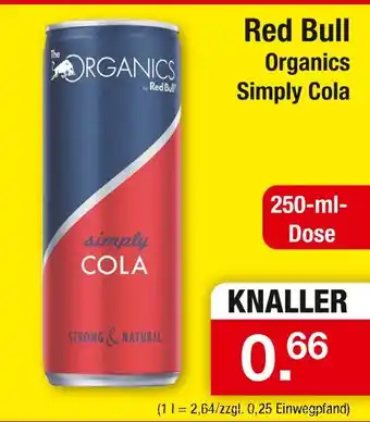 Zimmermann Red bull organics simply cola Angebot