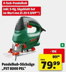 Hagebau BOSCH Pendelhub-Stichsäge ,,PST 8000 PEL“ Angebot