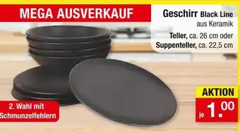 Zimmermann Geschirr black line Angebot