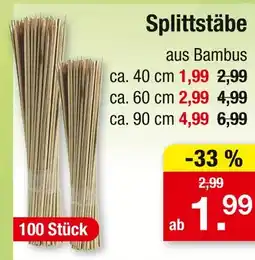 Zimmermann Splittstäbe Angebot