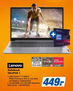 Expert Lenovo notebook ideapad 1 Angebot