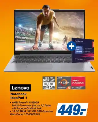 Expert Lenovo notebook ideapad 1 Angebot
