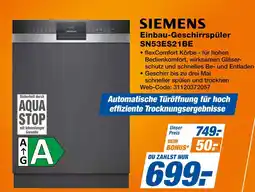 Expert Siemens einbau-geschirrspüler sn53es21be Angebot