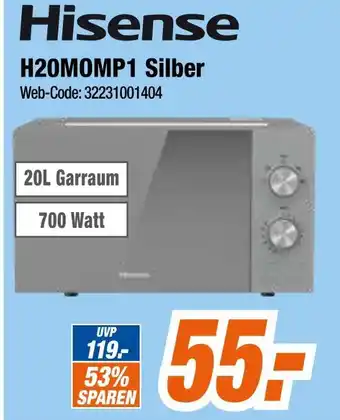 Expert Hisense mikrowelle h20momp1 silber Angebot