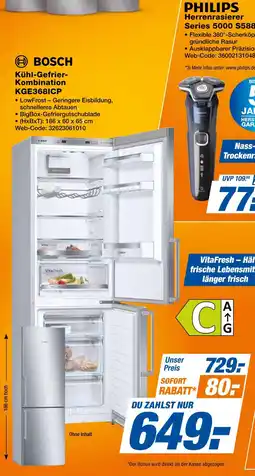 Expert Bosch kühl-gefrier-kombination kge368icp Angebot