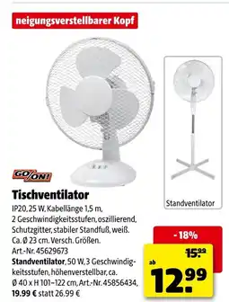 Hagebau Go/on! tischventilator Angebot