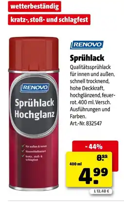 Hagebau Renovo sprühlack hochglanz Angebot