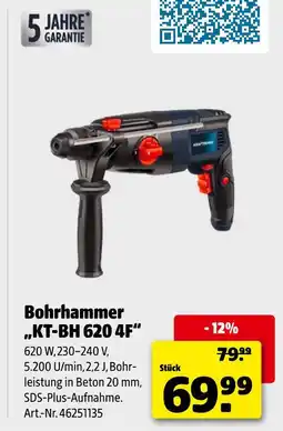 Hagebau Kraftwerk bohrhammer „kt-bh 620 4f“ Angebot