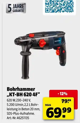 Hagebau Kraftwerk bohrhammer „kt-bh 620 4f“ Angebot