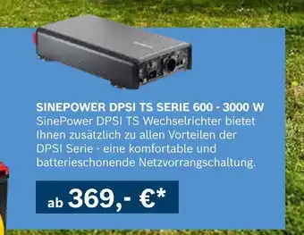 Bosch Car Service Sinepower dpsi ts serie 600 - 3000 w Angebot