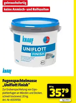 Hagebau Knauf uniflott finish Angebot